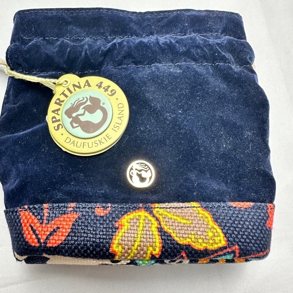 NWT - Spartina 449 Blue Elegant Design Keepsake Bag